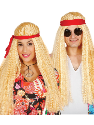 Comprar Peluca Melena Larga Hippie con Cinta - Pelucas