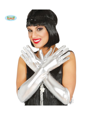 Guantes Largos Plata - Guantes