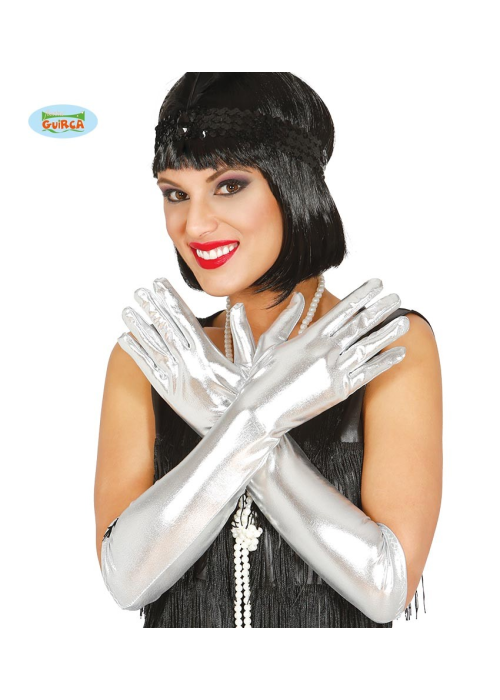 Guantes Largos Plata - Guantes
