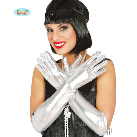 Guantes Largos Plata - Guantes
