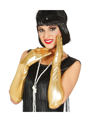 Gloves Long Gold