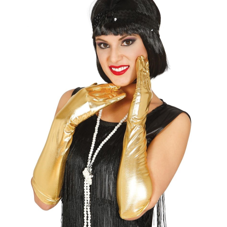 Guantes Largos Dorados - Guantes