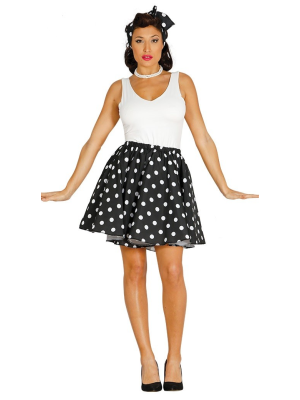 Disfraz de Set Pin Up Negro - Disfraces años 50-60 (Grease)