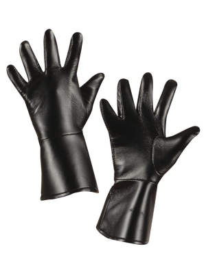 Black Gloves Similpiel Child