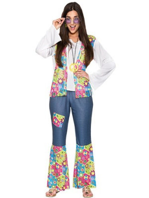 Disfraz de Hippie Peace Mujer - Disfraces años 60-70 (Hippies)