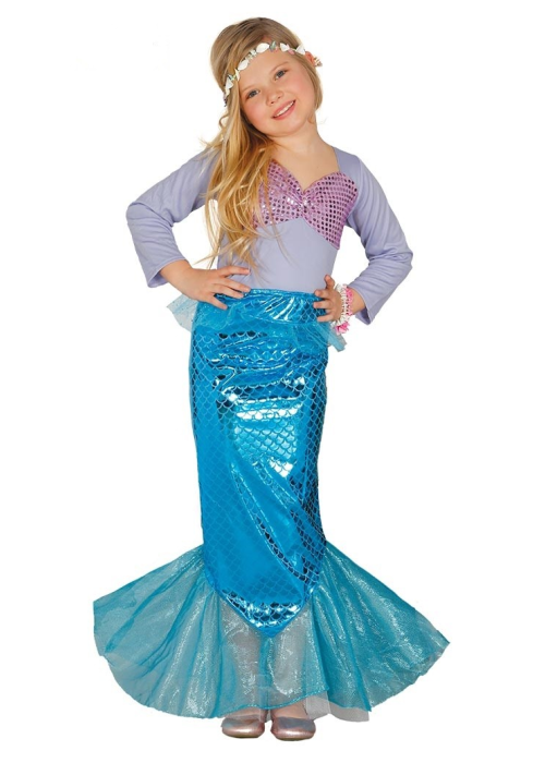 Mozorro Mermaid Urdin Seme-Alabak