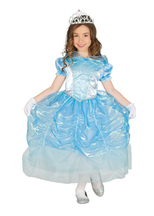 Disfraz de princesa azul con can can para niña por 33,50 €