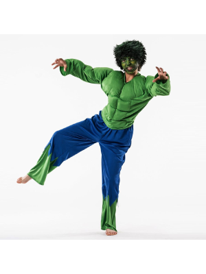 Disfraz de Heroe Verde Musculos Infantil - Disfraces de Superheroes para Niños