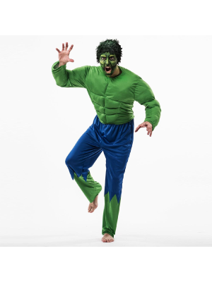 Disfraz de Heroe Verde Musculoso - Disfraces de Superheroes para Hombre