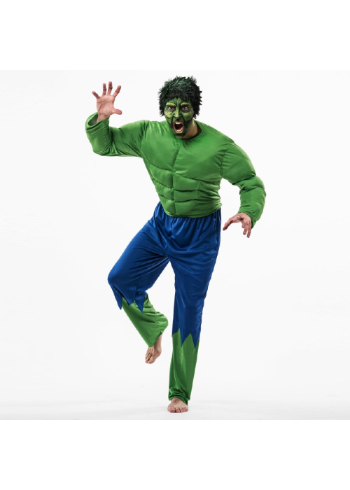 Disfraz de Heroe Verde Musculoso - Disfraces de Superheroes para Hombre