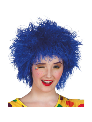 Comprar Peluca Despeinada Frizzy Azul - Pelucas