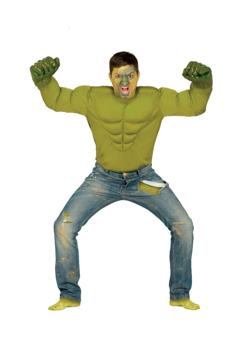 Camisa Musculos Verde - Disfraces de Sombras y Musculos Adultos