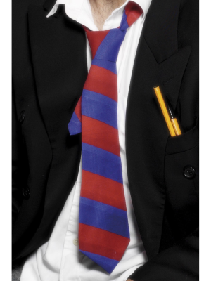 Corbata de Rayas Azul y Granate - Complementos Estudiantes y Niños