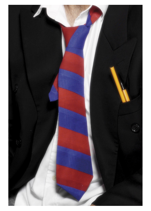 Corbata de Rayas Azul y Granate - Complementos Estudiantes y Niños