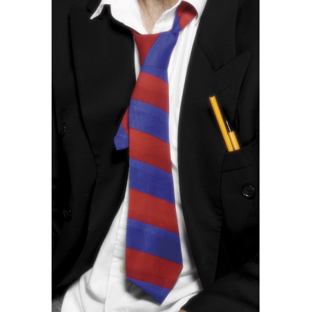 Corbata de Rayas Azul y Granate - Complementos Estudiantes y Niños