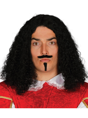 Comprar Peluca Mosquetero con Bigote - Pelucas