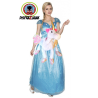Disfraz de Princesa Azul brillos Unicornio - Disfraces de Princesas y Principes