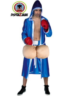 Comprar Disfraz de Boxeador Huevon Azul - DESPEDIDAS DE SOLTERO Y SOLTERA