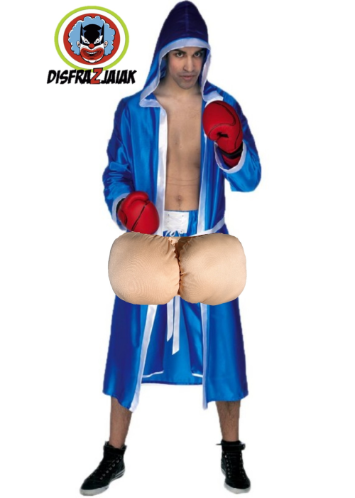 Disfraz de Boxeador Huevon Azul - DESPEDIDAS DE SOLTERO Y SOLTERA