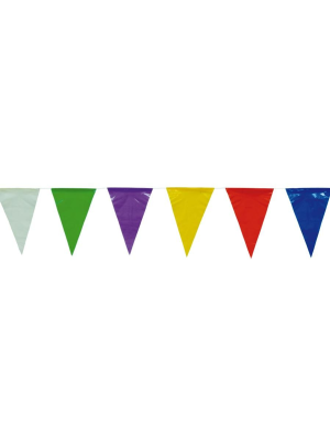 Banderines Plastico 50m Triangulares de Colores - Guirnaldas