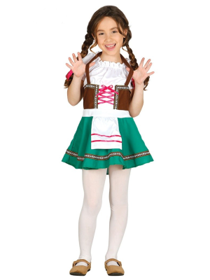 Disfraz de Tirolesa Verde Infantil - Disfraces de Oktoberfest