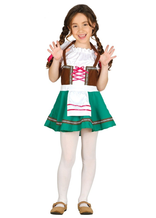 Disfraz de Tirolesa Verde Infantil - Disfraces de Oktoberfest