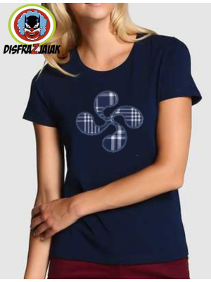 Erosi t-Shirt Lauburu Urdina Emakume bakarra 16.00€ – mozorro Denda online