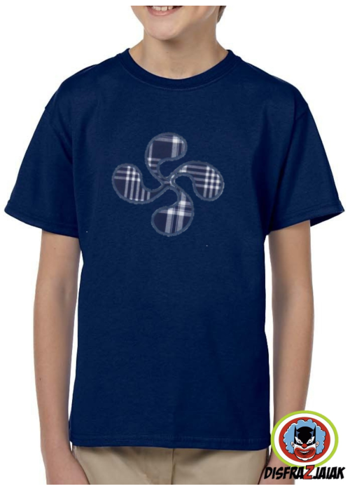Camiseta Lauburu Azul Infantil - TRAJES REGIONALES