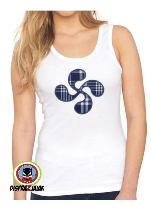 Camiseta Lauburu Tirante Mujer - Camisas y Camisetas tradicionales mujer