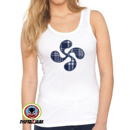 Camiseta Lauburu Tirante Mujer - Camisas y Camisetas tradicionales mujer