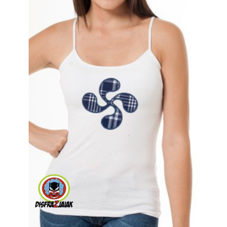 Camiseta Lauburu Mujer Tirante Estrecho - TRAJES REGIONALES