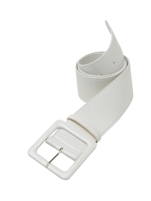 Cinturon Blanco de Vinilo - Cinturones y Tirantes