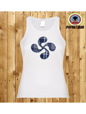 Camiseta Lauburu Tirante Mujer - Camisas y Camisetas tradicionales mujer