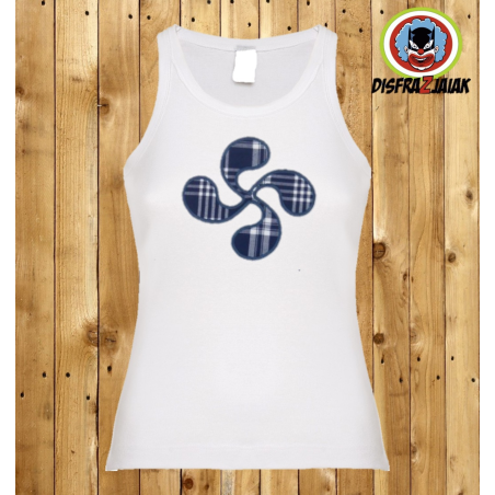 Camiseta Lauburu Tirante Mujer - Camisas y Camisetas tradicionales mujer