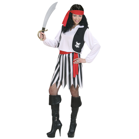 Disfraz de Piratesa Rayas Mujer - Disfraces de Piratas para Mujer