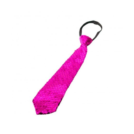 Corbata Lentejuelas Fucsia - Corbatas y Pajaritas