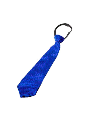Tie Blue Sequined