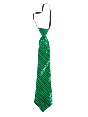 Corbata Lentejuelas Verde - Corbatas y Pajaritas
