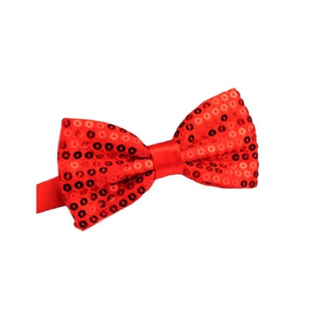 Pajarita Lentejuelas Roja - Corbatas y Pajaritas
