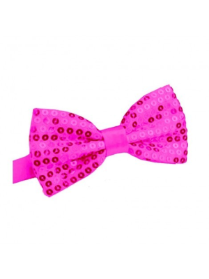 Bow Tie Sequins Fuchsia