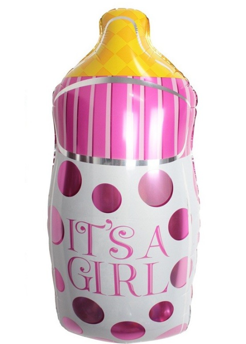 Globo Biberon rosa de Foil - Globos