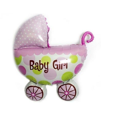 Globo Carrito rosa de Foil - Globos
