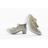 Zapatos Tacon Purpurina Plata - Zapatos y Cubrezapatos