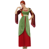 Disfraz de Dama Medieval Verde y Granate - Disfraces de Medievales y Guerreros