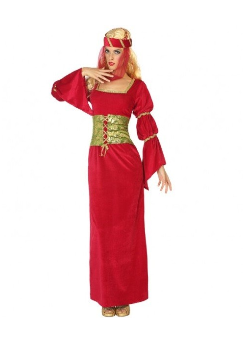 Disfraz de Dama Medieval Granate Corpiño - Disfraces de Medievales y Guerreros