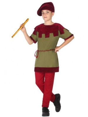 Disfraz de Medieval Verde y Granate Infantil - Disfraces de Medievales y Guerreros