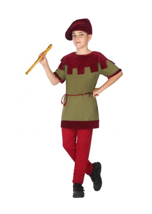 Disfraz de Medieval Verde y Granate Infantil - Disfraces de Medievales y Guerreros