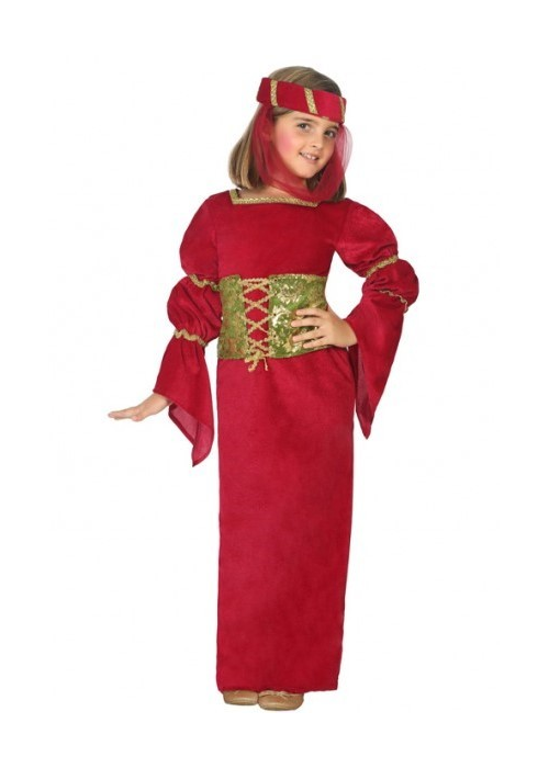 Vestit De Dama Medieval Granat Cosset Nen