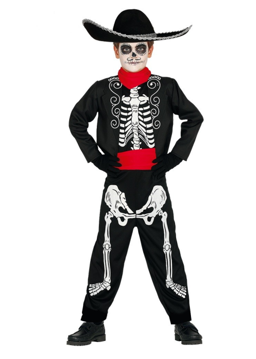 Disfressa d'un Mariachi Esquelet Infantil
