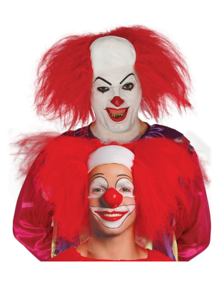 Peluca Payaso con Calva y Pelo - Complementos de Payasos, Arlequines y Bufones